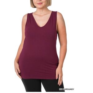 PLUS COTTON SPANDEX RACERBACK TANK TOP